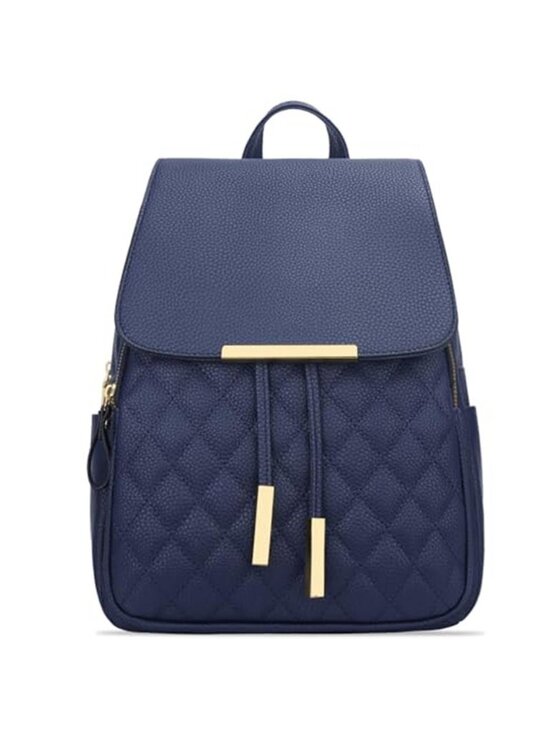Quilted Trendy Leather Backpack Purse for Women and Ladies Shoulder main image 6